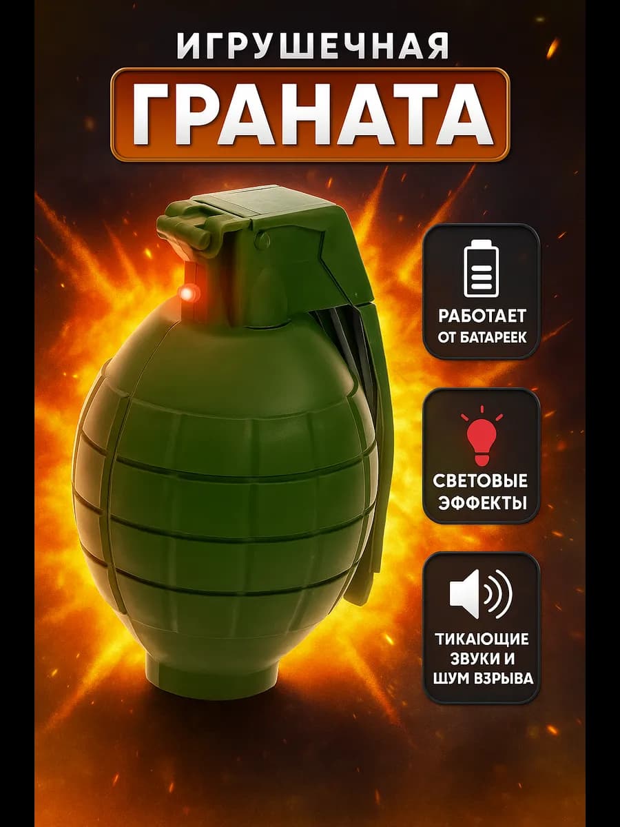 Игрушка для мальчиков Граната, цвет сюрприз
