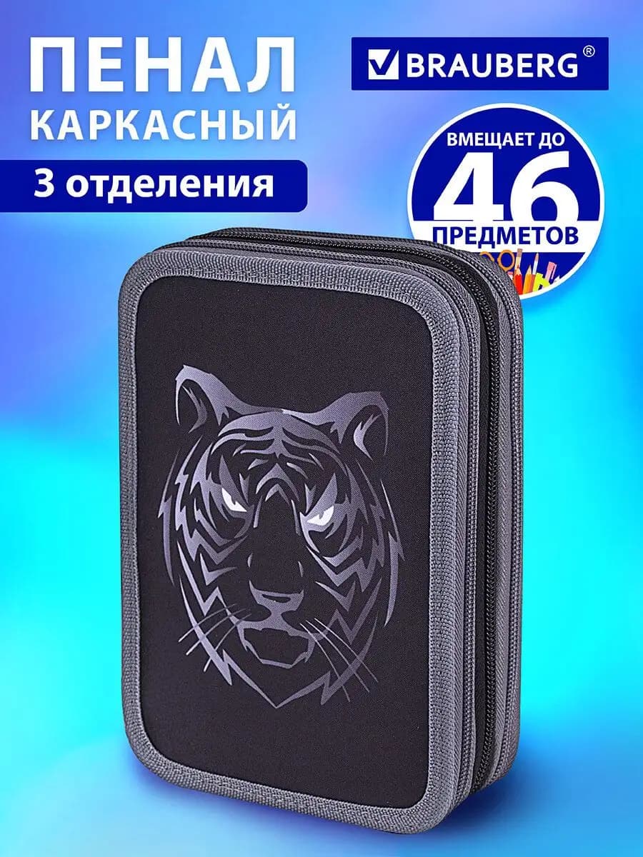 Пенал школьный для мальчика для ручек карандашей 3 отделения