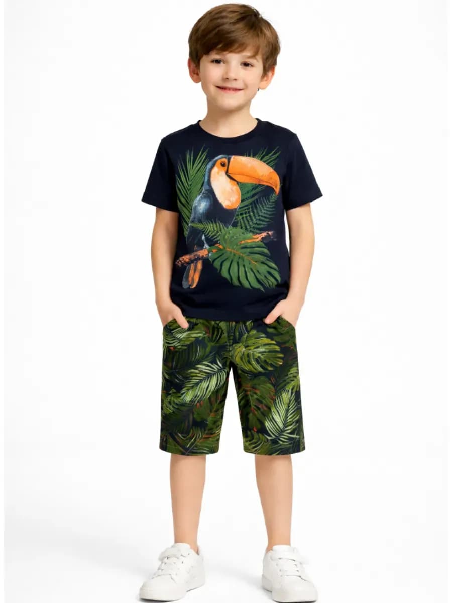 Костюм Летний Домашний с шортами Family Look