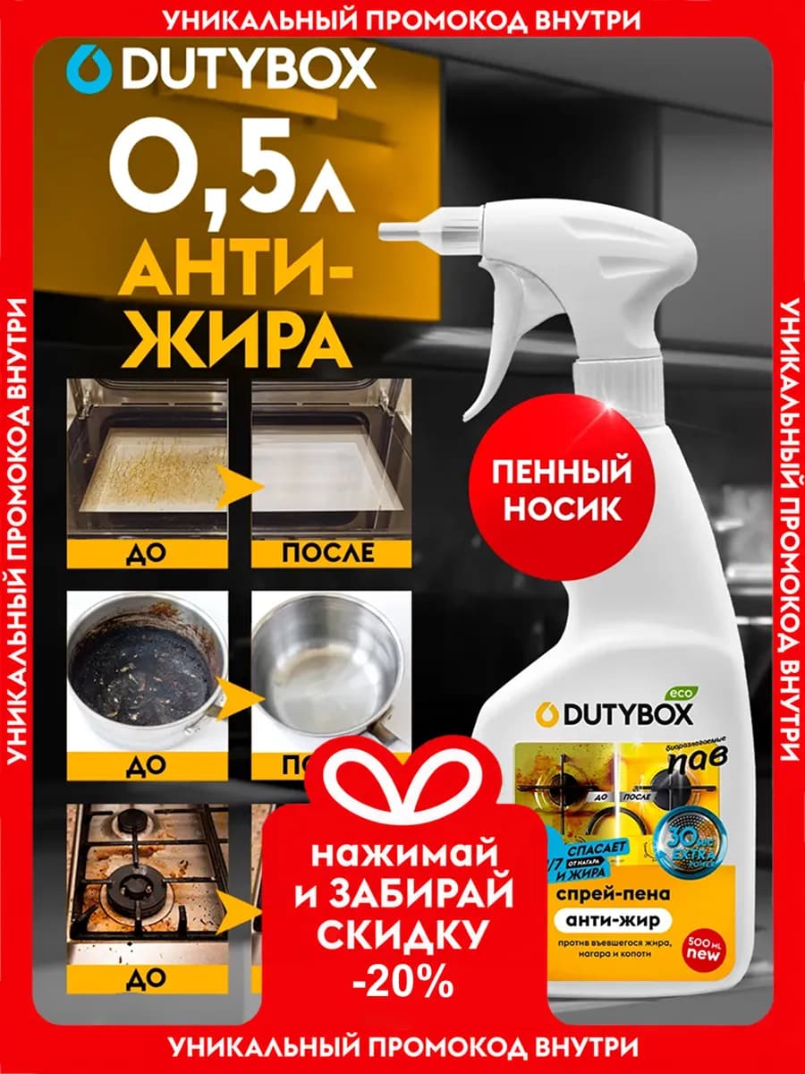 Антижир для кухни чистящее средство спрей