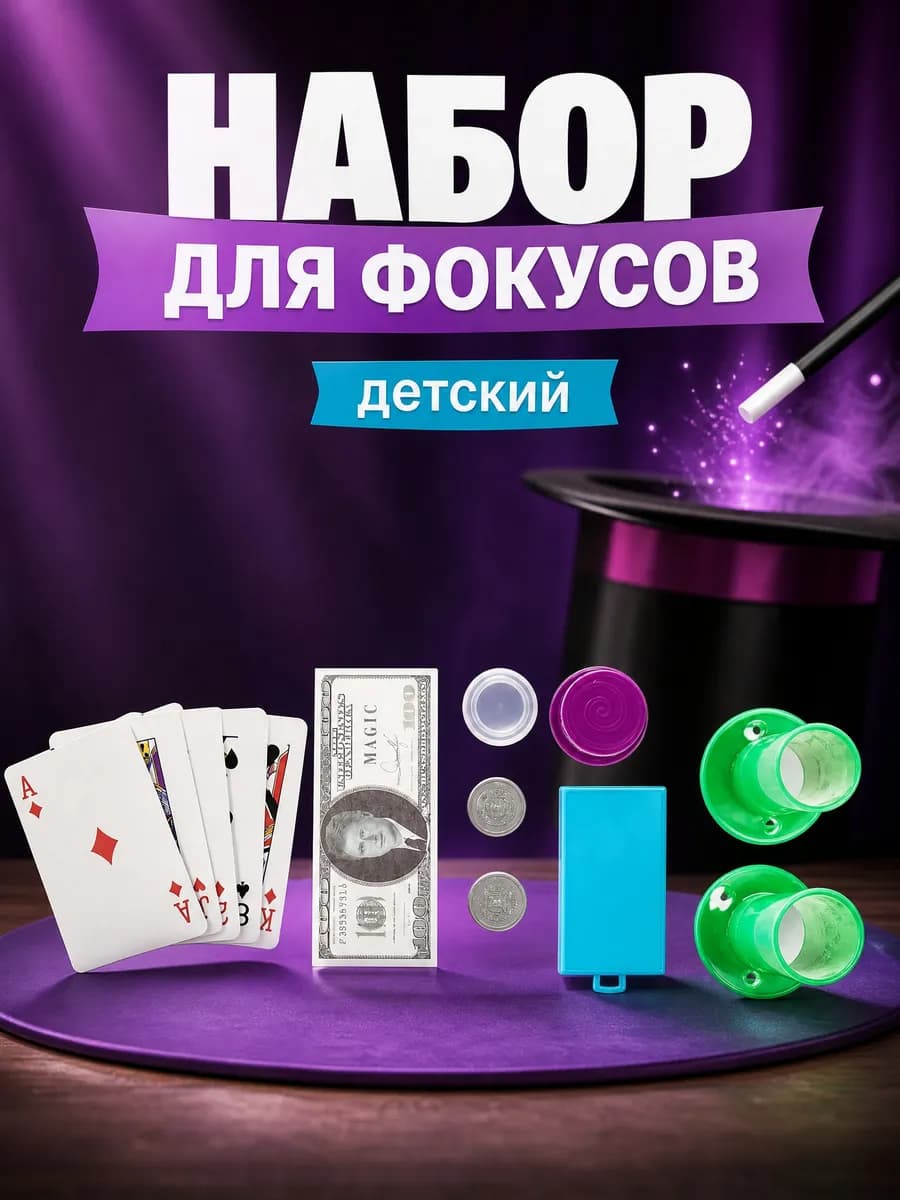 Игровой набор фокусника Фокусы для детей