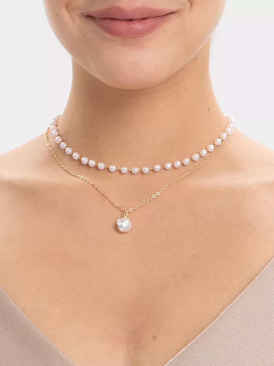 Цепочка на шею колье бижутерия