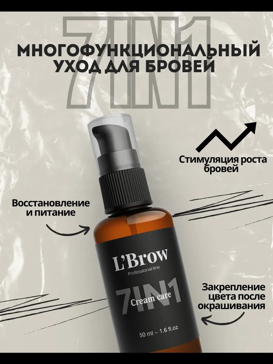 Уходовое средство для бровей и ресниц 7 в 1