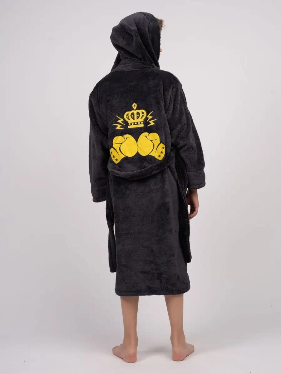 халат детский махровый с капюшоном