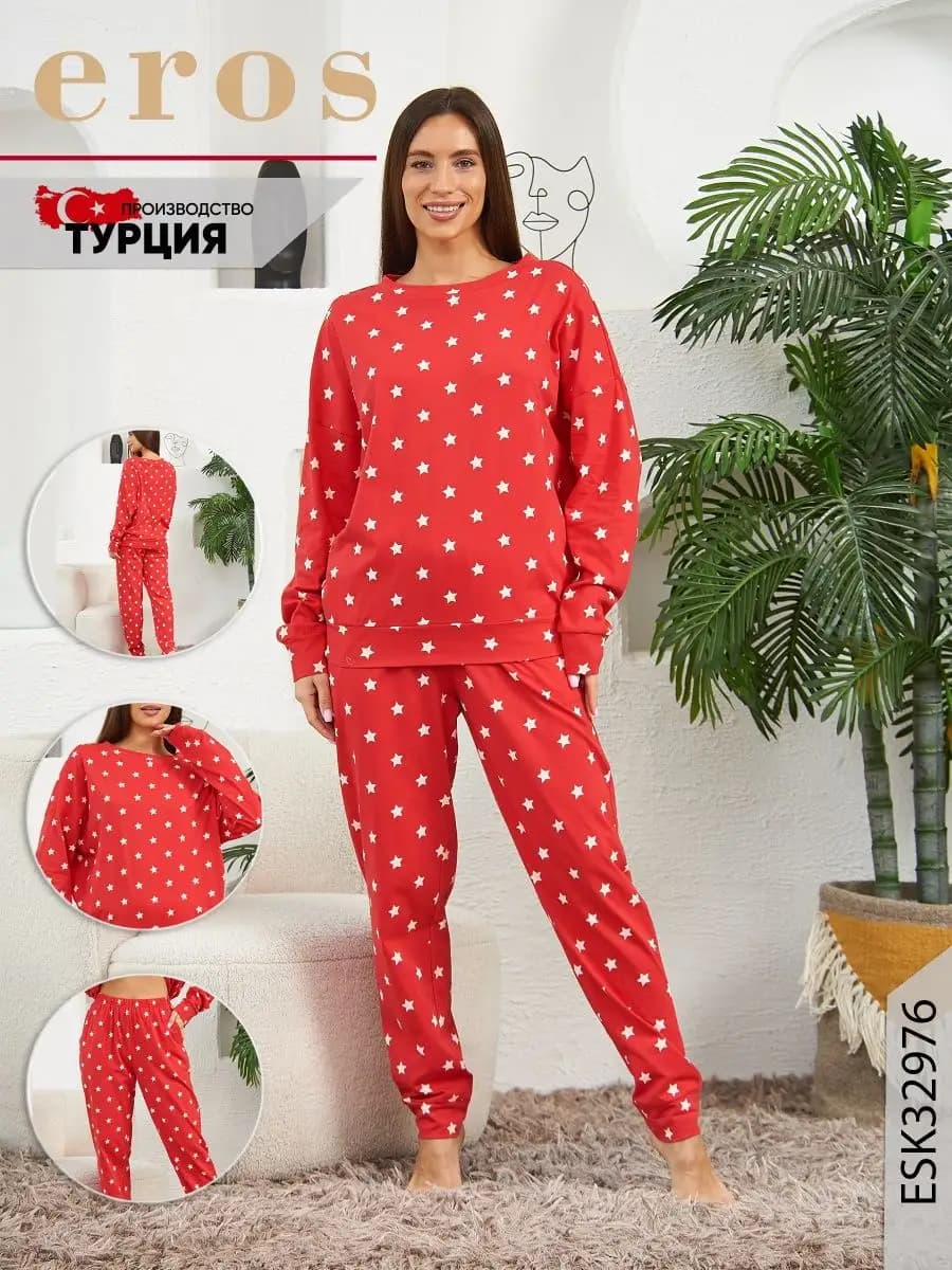 Пижама с штанами и рубашкой