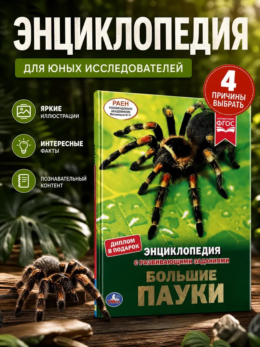 Энциклопедия для детей с развивающими заданиями школьника