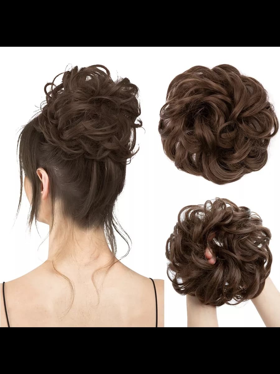 Шиньон объемный, резинка для пучка накладной