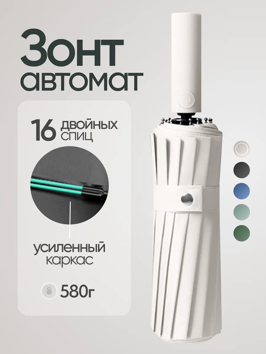 Зонт автомат складной двухсторонний антиветер