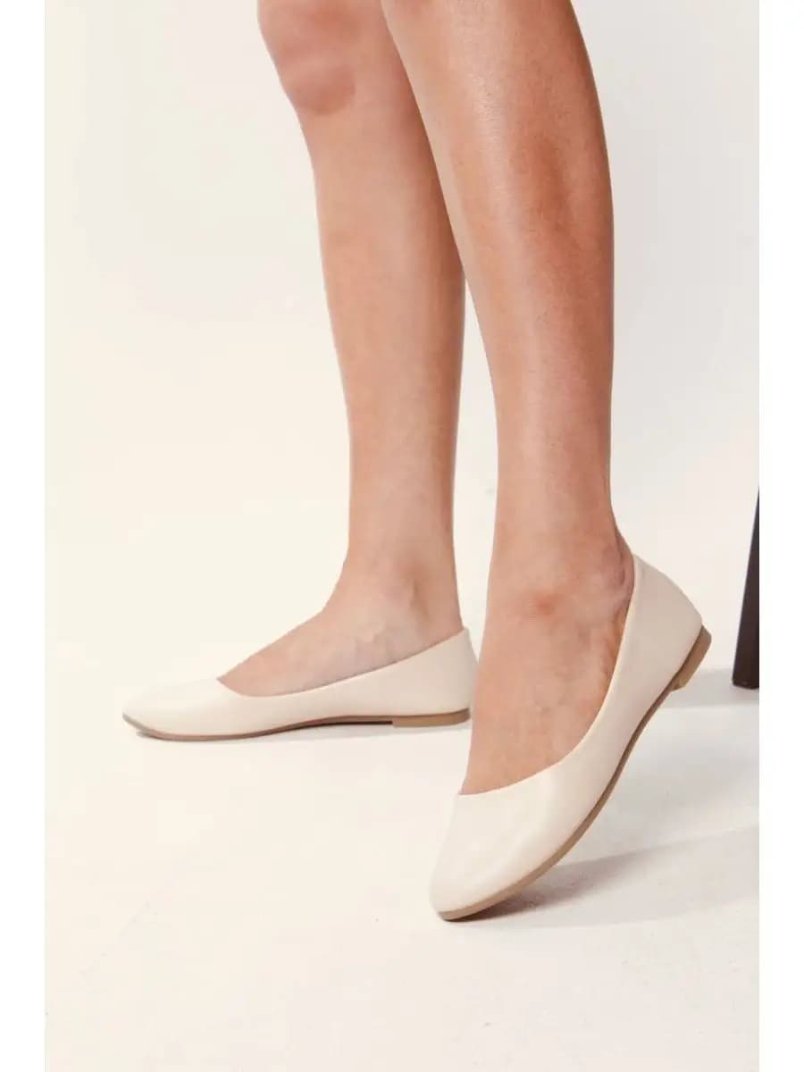 Балетки летние кожаные