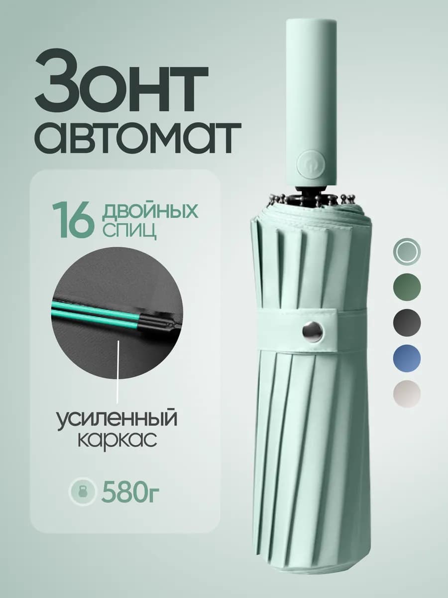 Зонт автомат складной двухсторонний антиветер