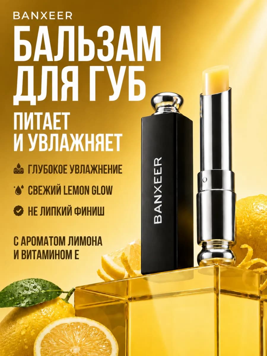 Бальзам для губ увлажняющий, лимонный