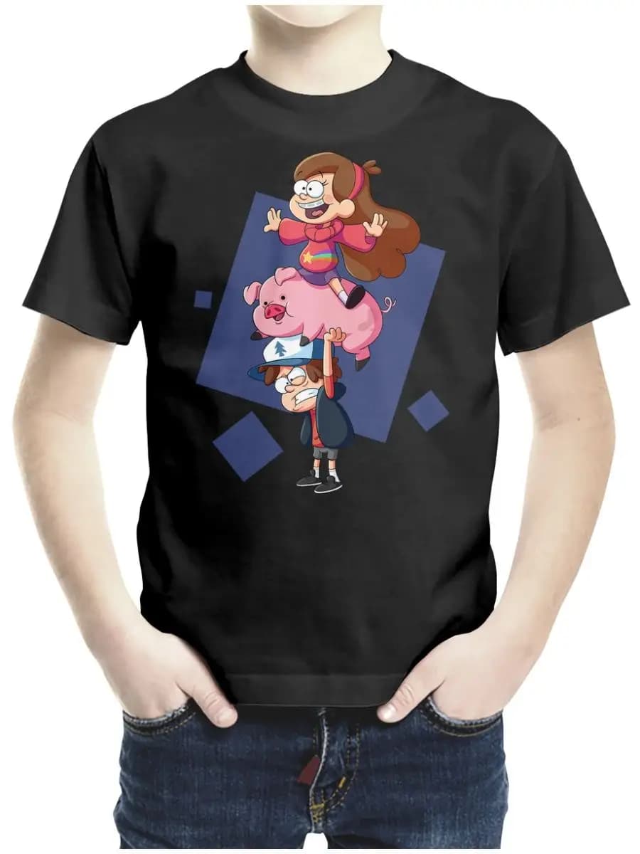 Детская футболка Гравити фолз Пухля Мэйбл Диппер мультяшный