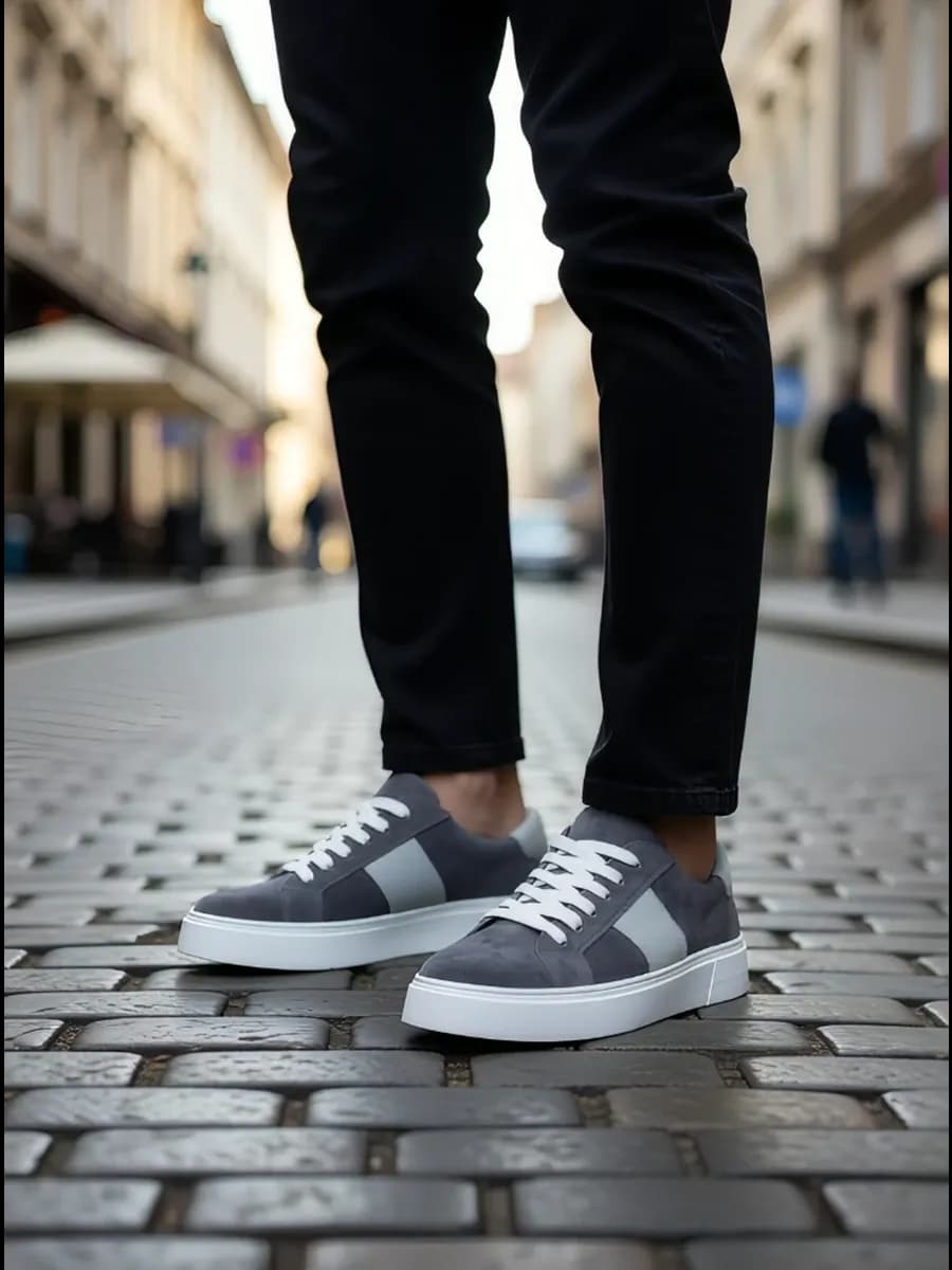 Кеды классические повседневные натуральная кожа и замша