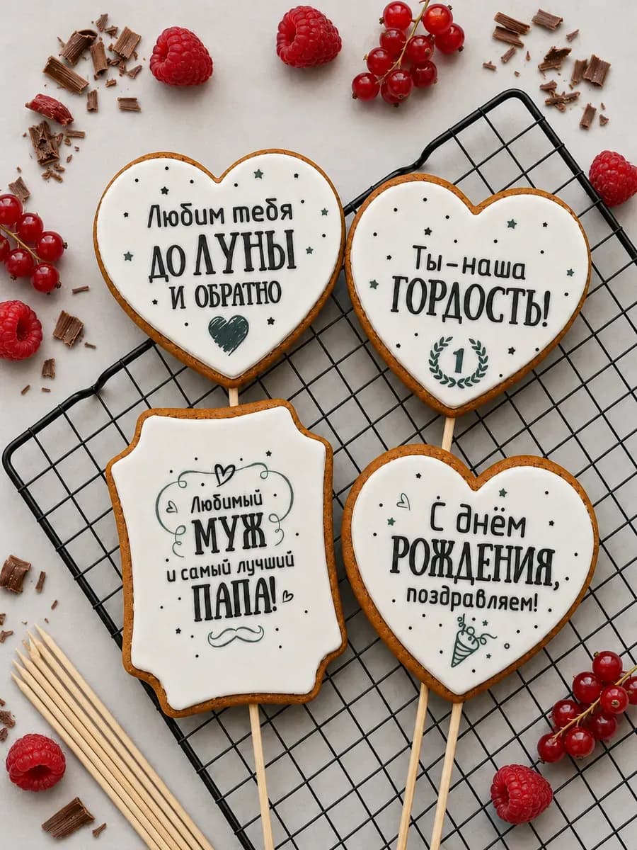 Пряники на торт мужчине