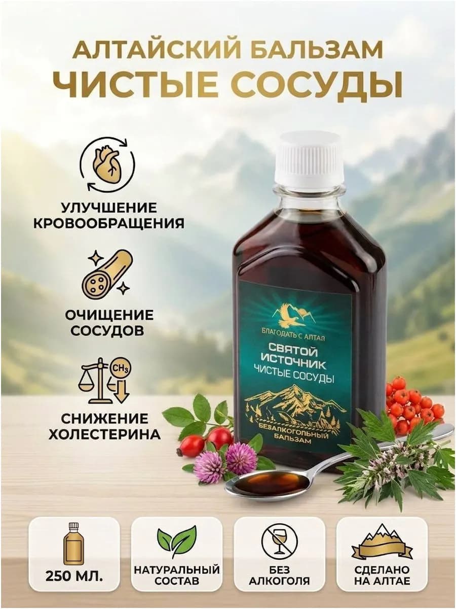 Бальзам - сироп для сердца и сосудов снижение холестерина