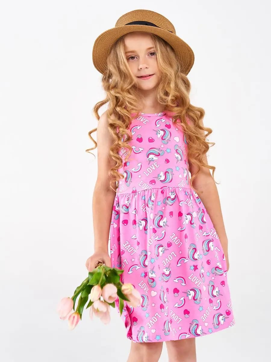 Сарафан платье для девочки летнее в сад и на пляж