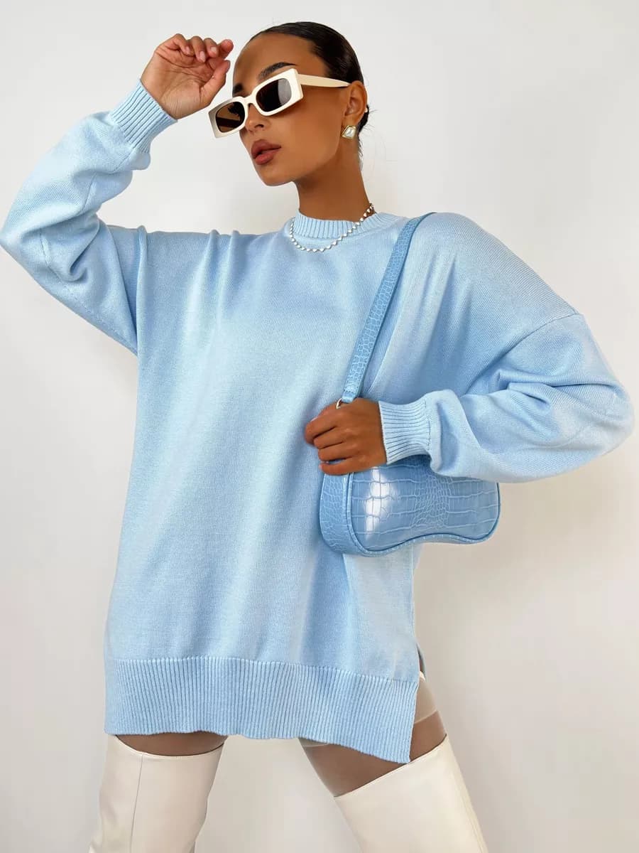 Джемпер вязаный оверсайз