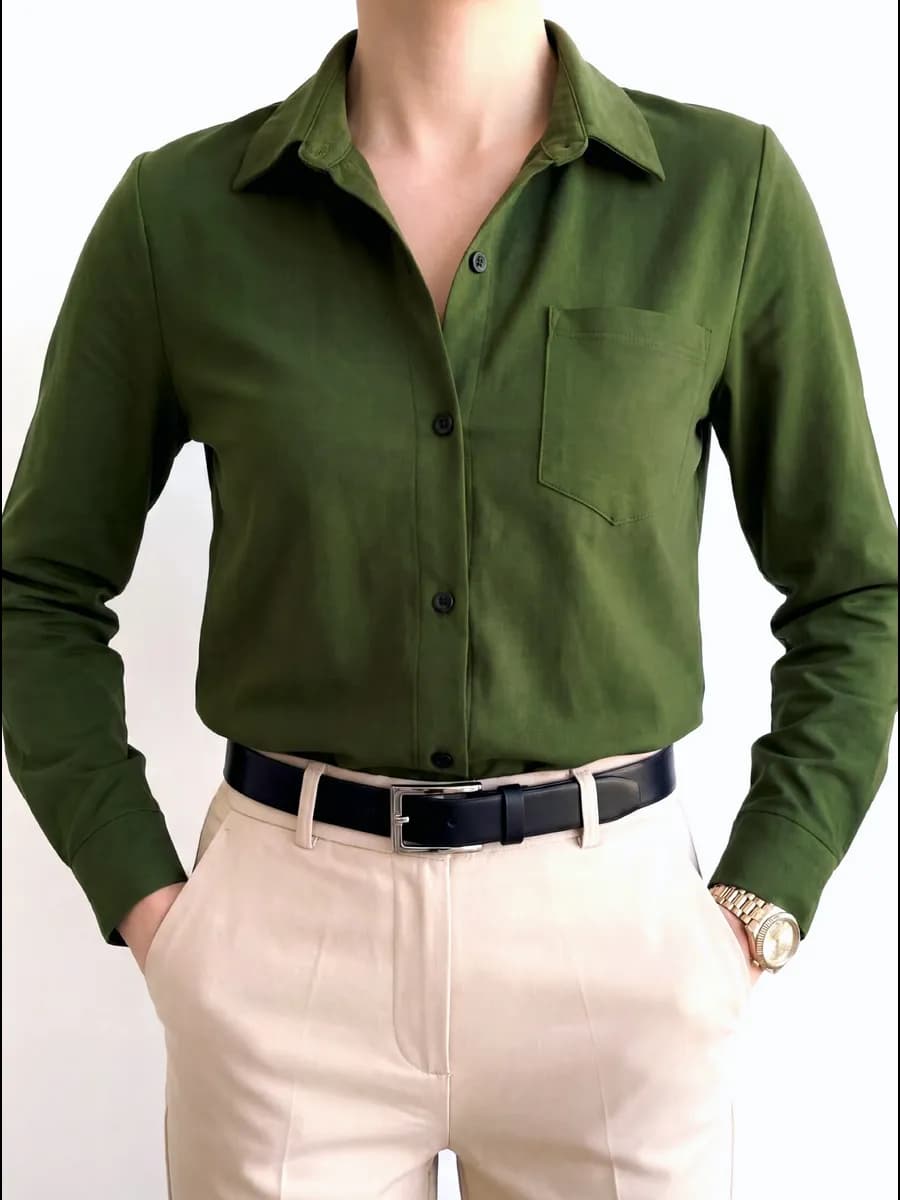 Рубашка офисная хлопок летняя