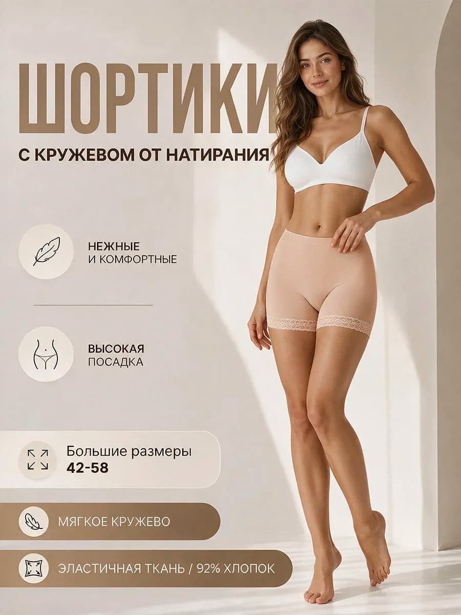 Трусы панталоны от натирания с высокой посадкой