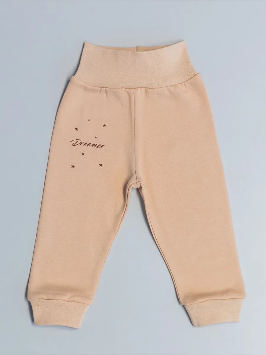 Брюки для новорожденных из футера с начесом