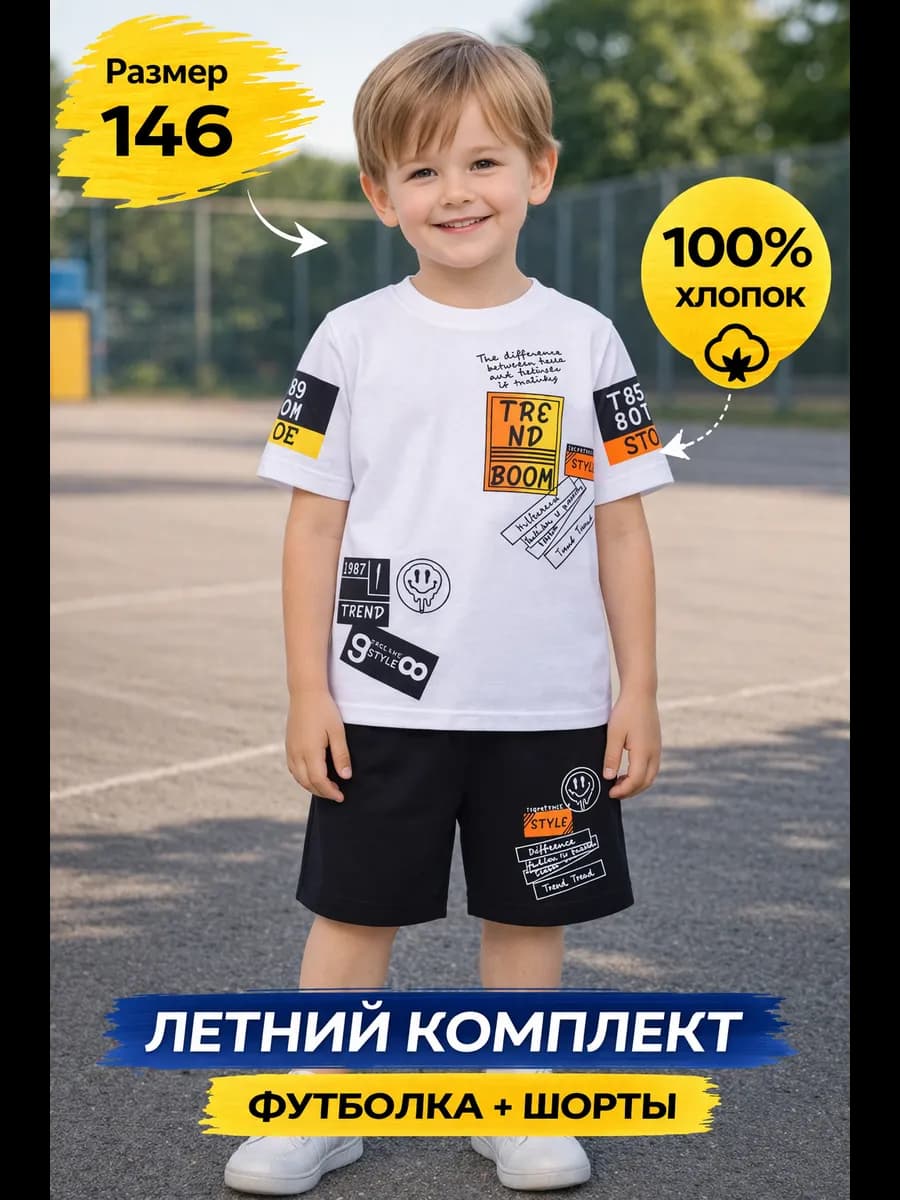 Комплект футболка с шортами