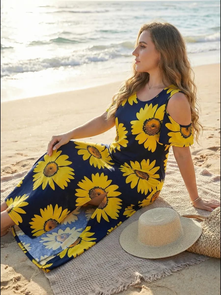 Платье повседневное больших размеров