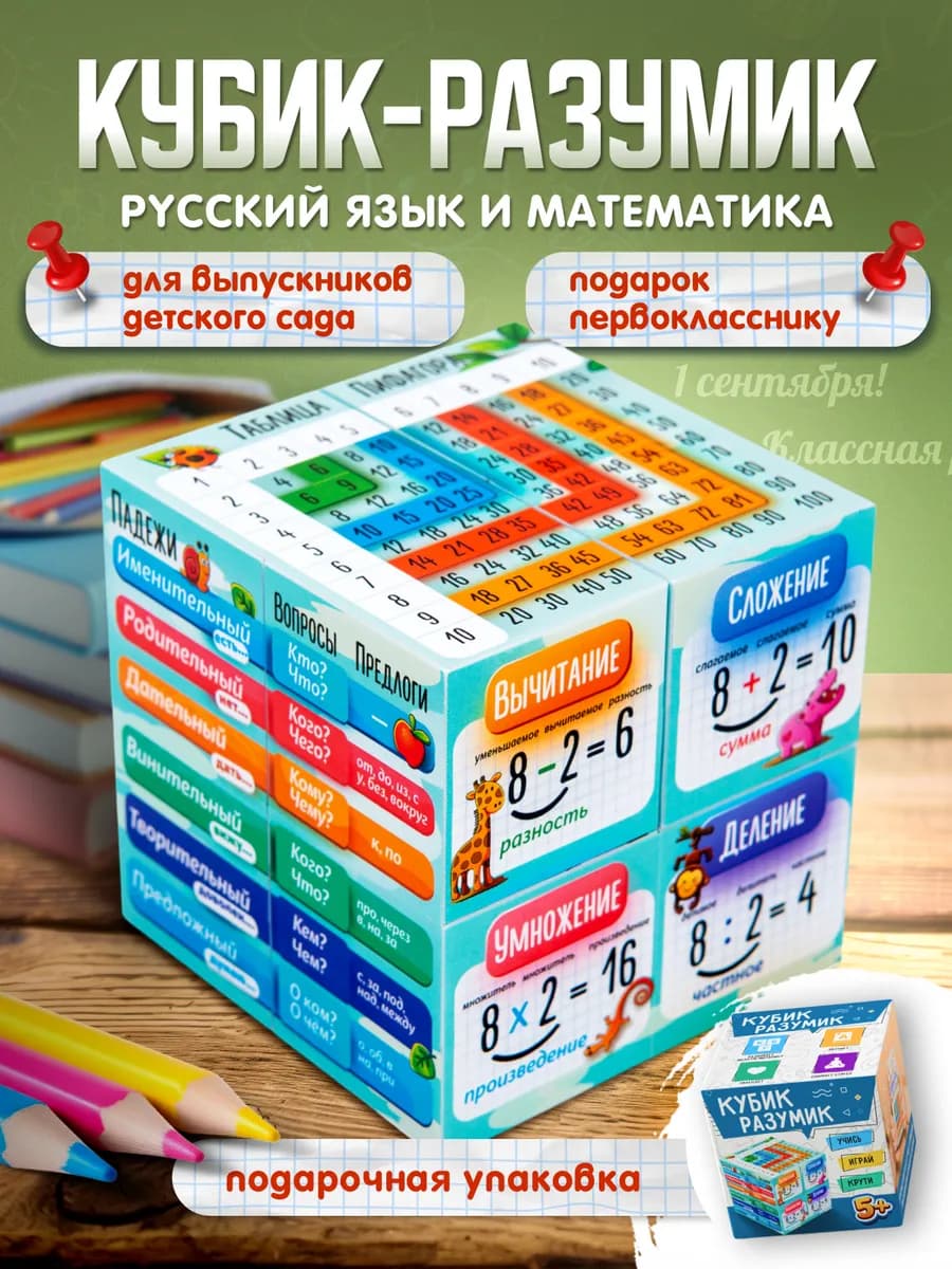 Кубик шпаргалка Подарок на 8 марта девочкам