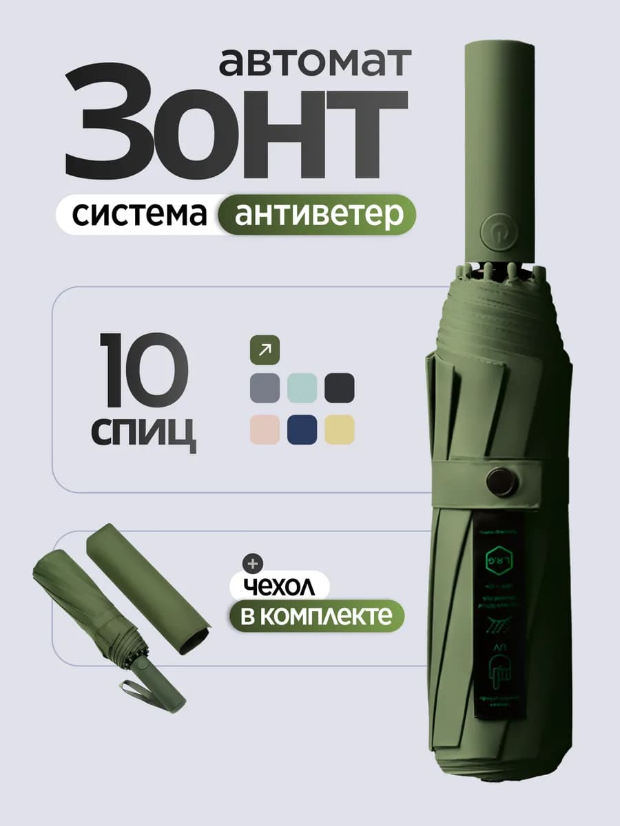 Зонт автомат складной антиветер
