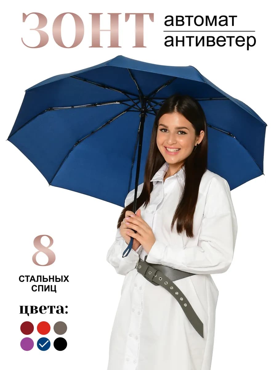Зонт мини автомат легкий антиветер