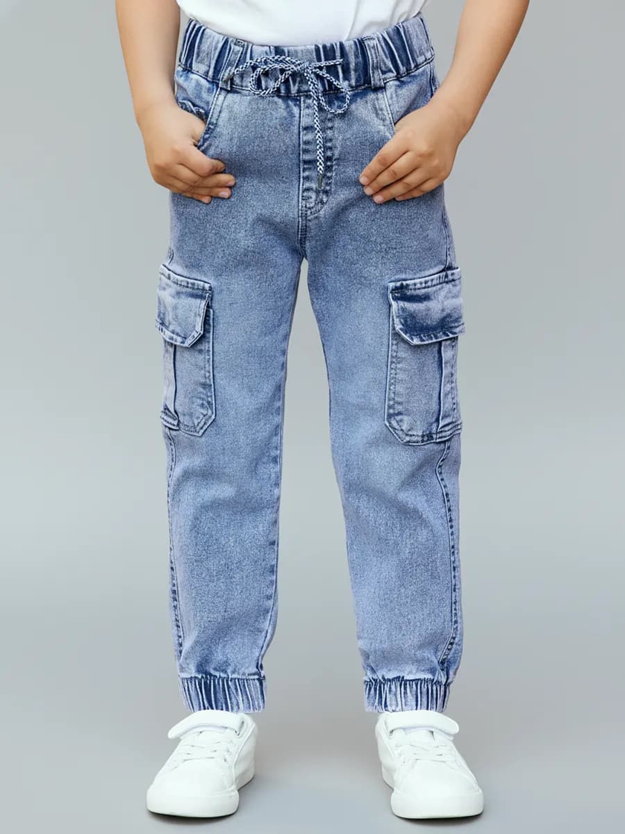 Джинсы джоггеры на резинке детские