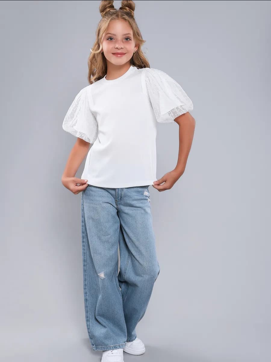 Блузка школьная нарядная новогодняя