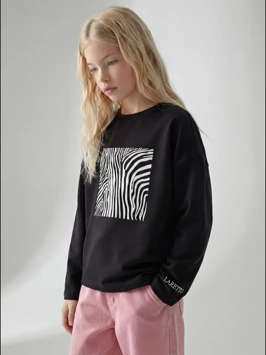 Лонгслив для девочки школьный