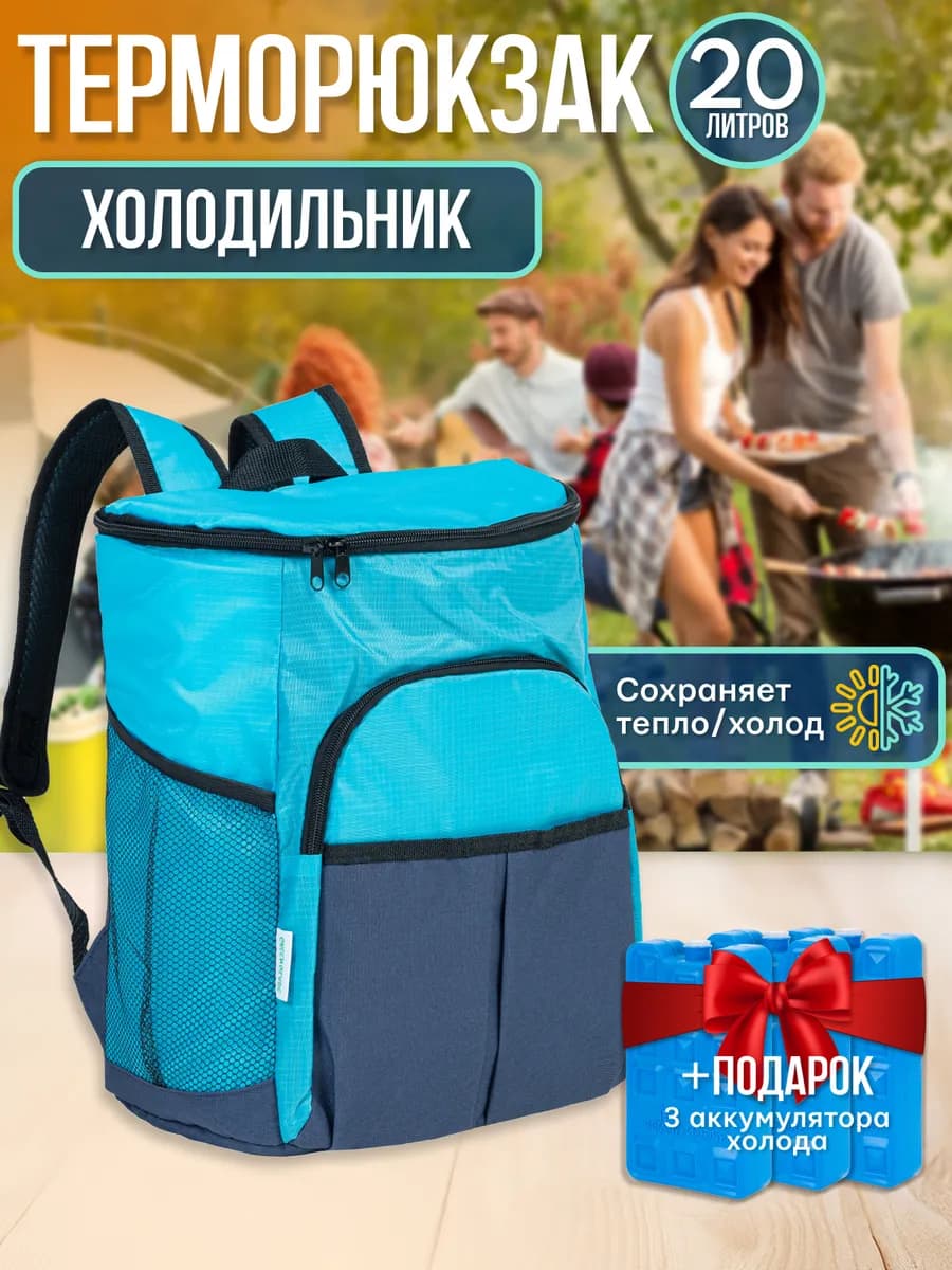 Сумка холодильник с аккумуляторами холода 20 л