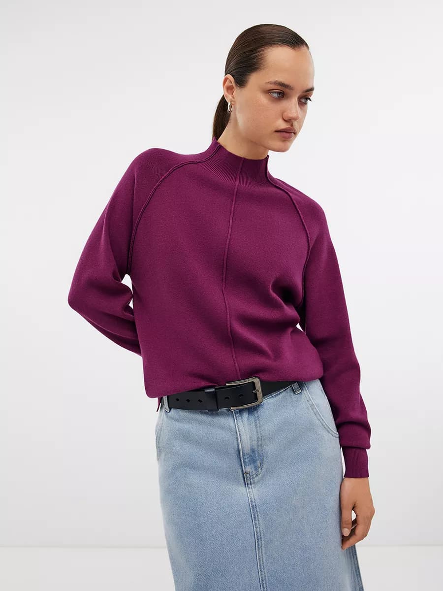 Джемпер теплый вязаный