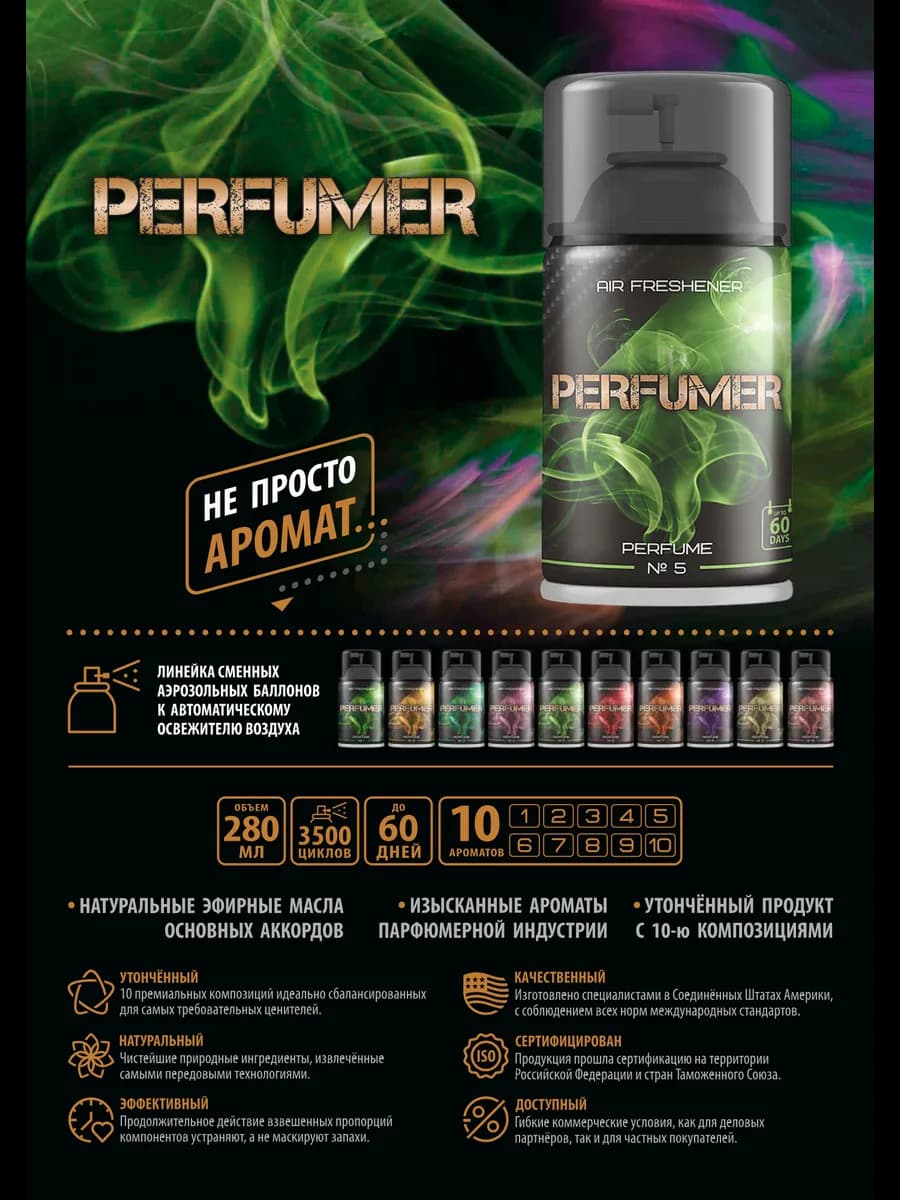 Освежитель воздуха сменный баллон Perfume №5