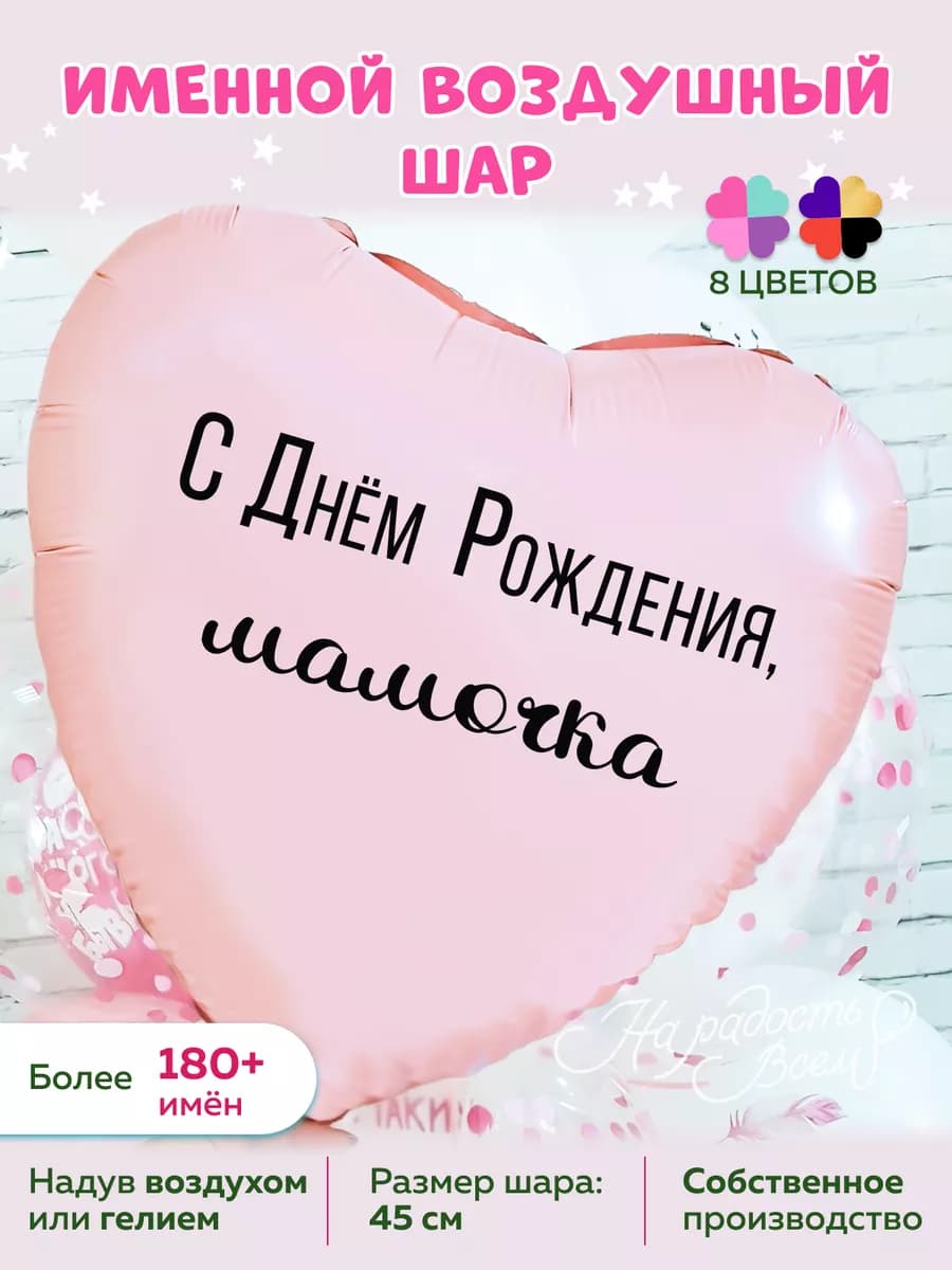 Воздушный шарик маме на день рождения