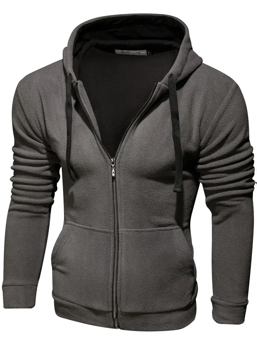 Толстовка из флиса с капюшоном на молнии