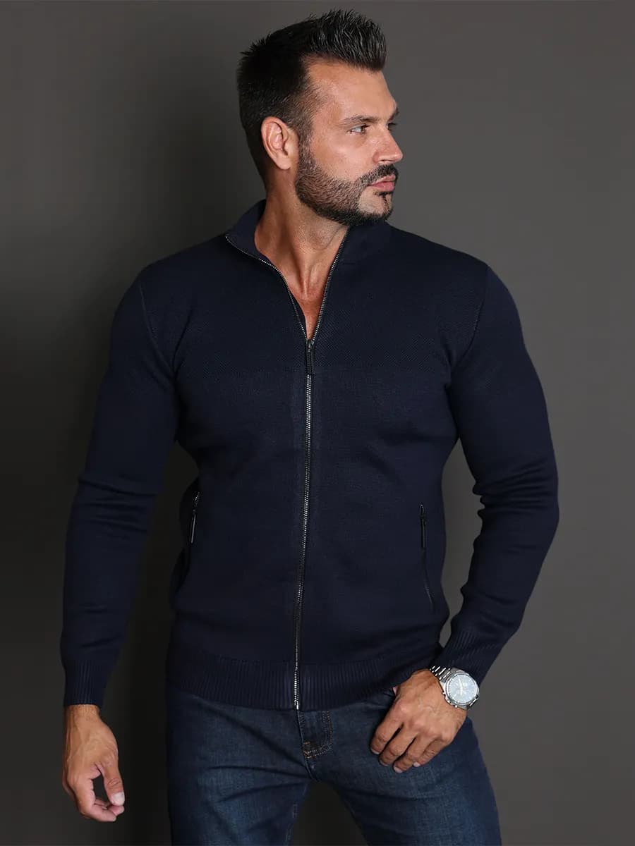 Кардиган на молнии офисный