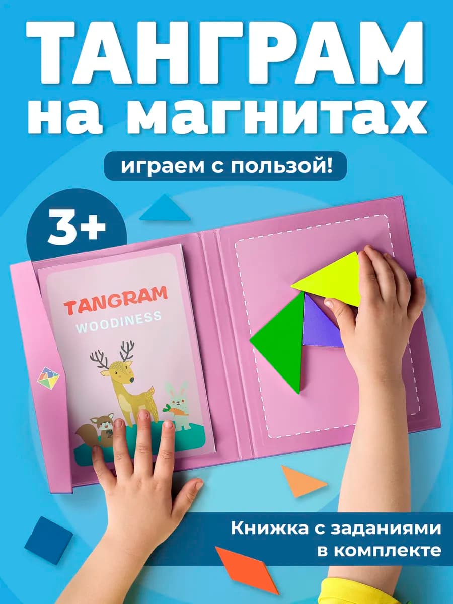 Танграм магнитный с заданиями головоломка для детей