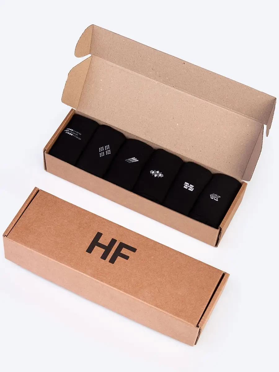 Носки классические в подарочной упаковке набор 6 пар