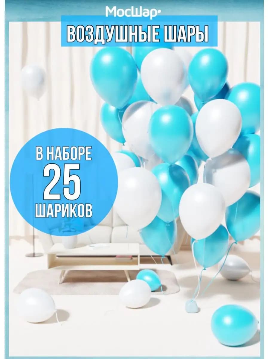 Воздушные шары на день рождения 25шт