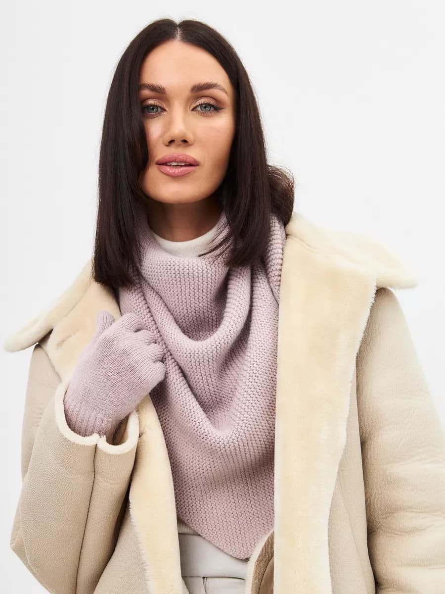 Платок косынка шерстяной вязаный Грейс на голову на шею