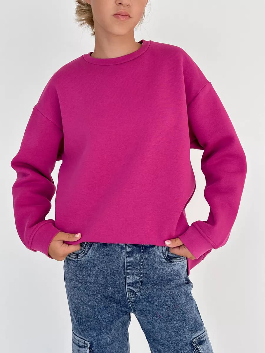 Свитшот оверсайз для подростка с начесом