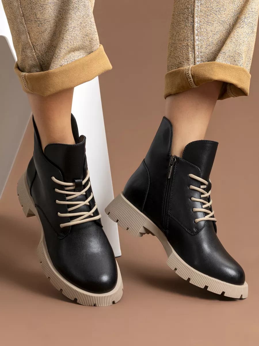 Ботинки из натуральной кожи классические - фото 1