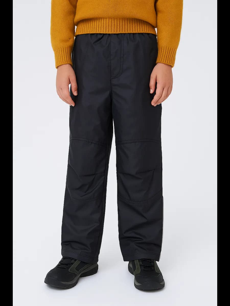 Штаны утепленные широкие на резинке длинные