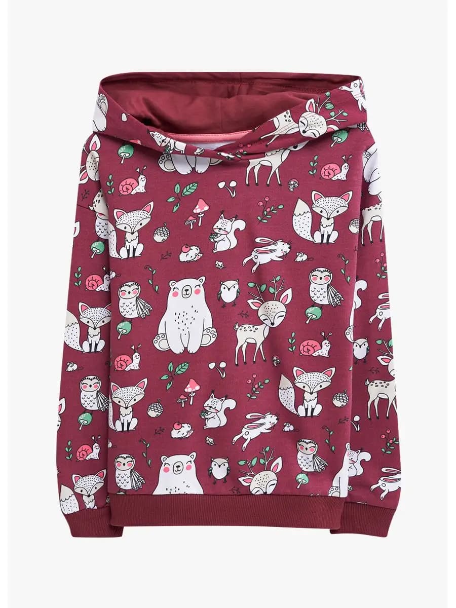 Толстовка свободного кроя из хлопкового трикотажа