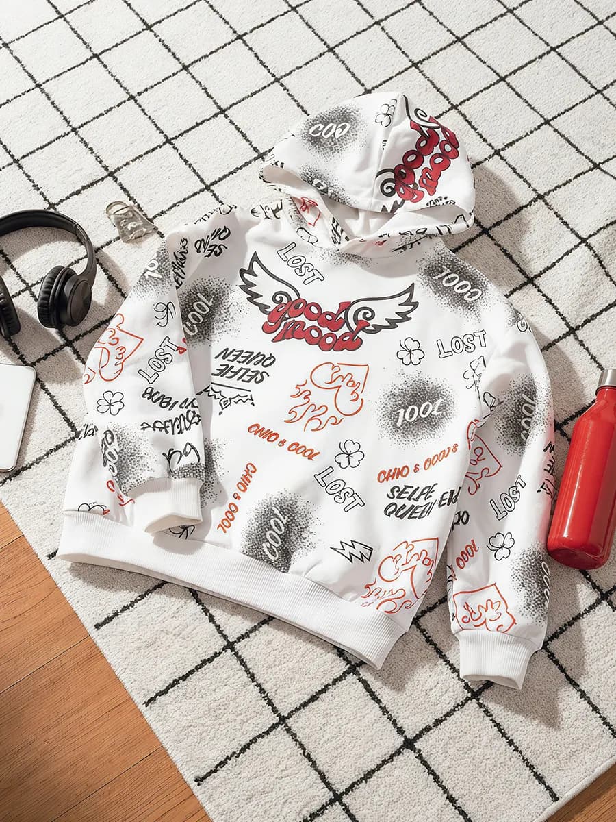 Худи детское из хлопка с капюшоном