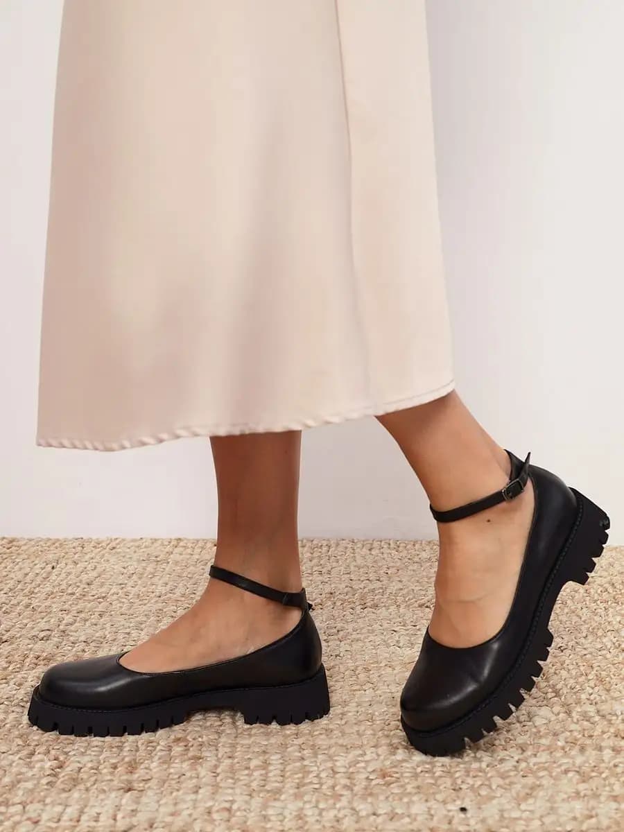 Туфли женские летние натуральная кожа без каблука Мэри Джейн