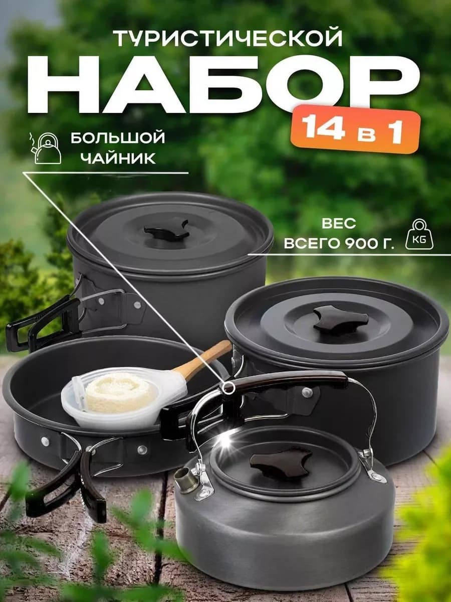Набор посуды туристический походный