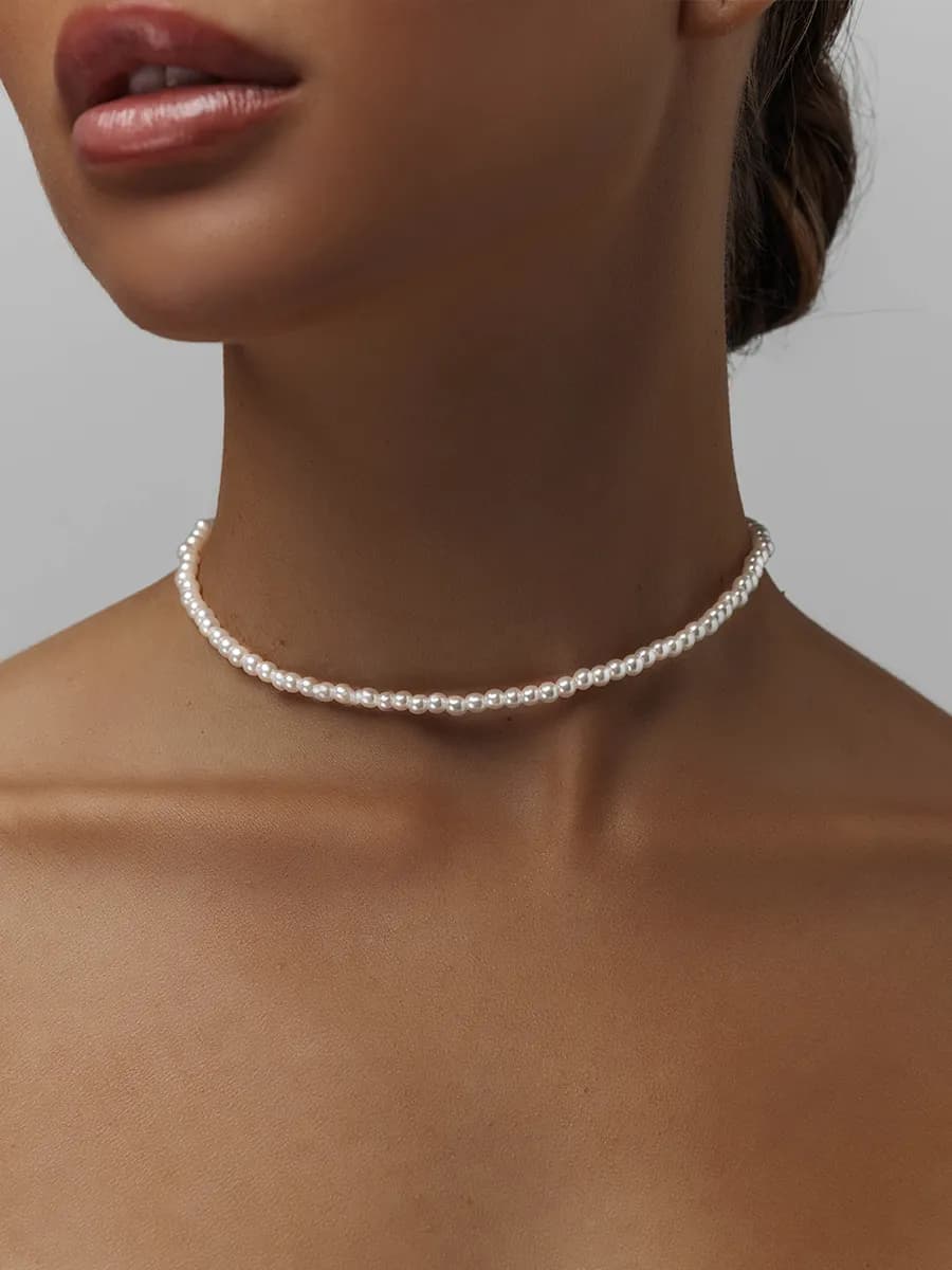 Чокер жемчуг украшение на шею подарок